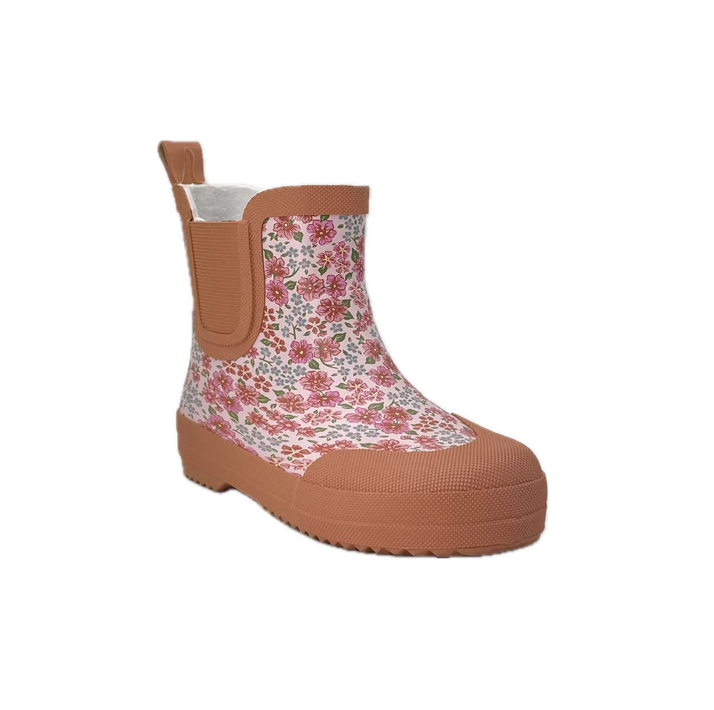Floral elastic children's rain boots
