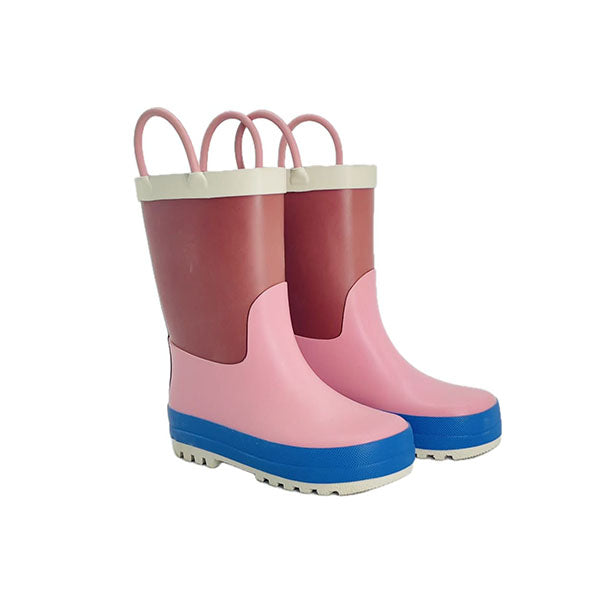Children's color-blocked rain boots