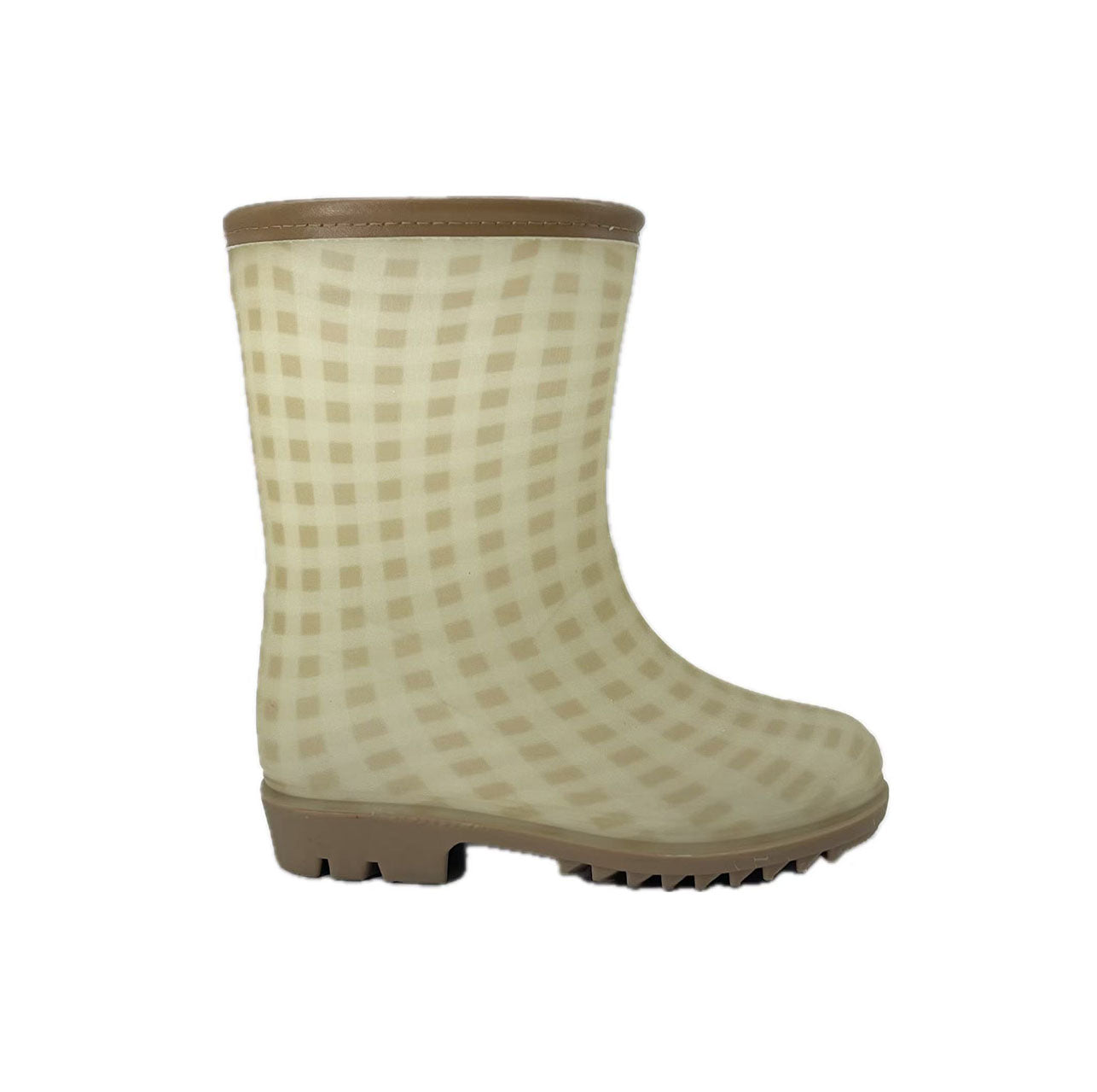 Retro Matte Plaid Children's Rain Boots