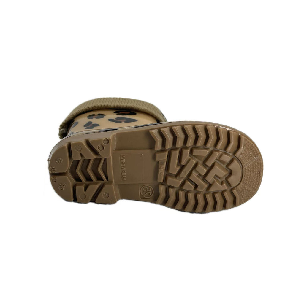 Cute leopard print children's rain boots