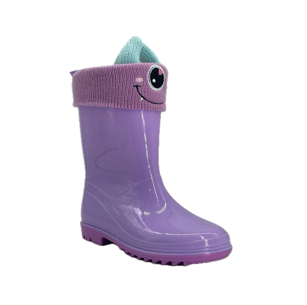 Furry cartoon children's rain boots