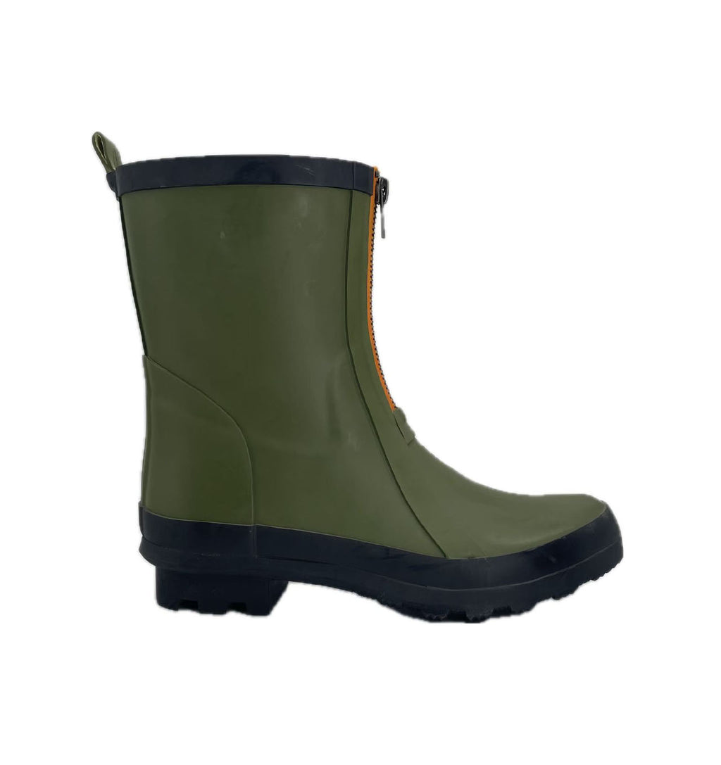 Zipper women's rain boots