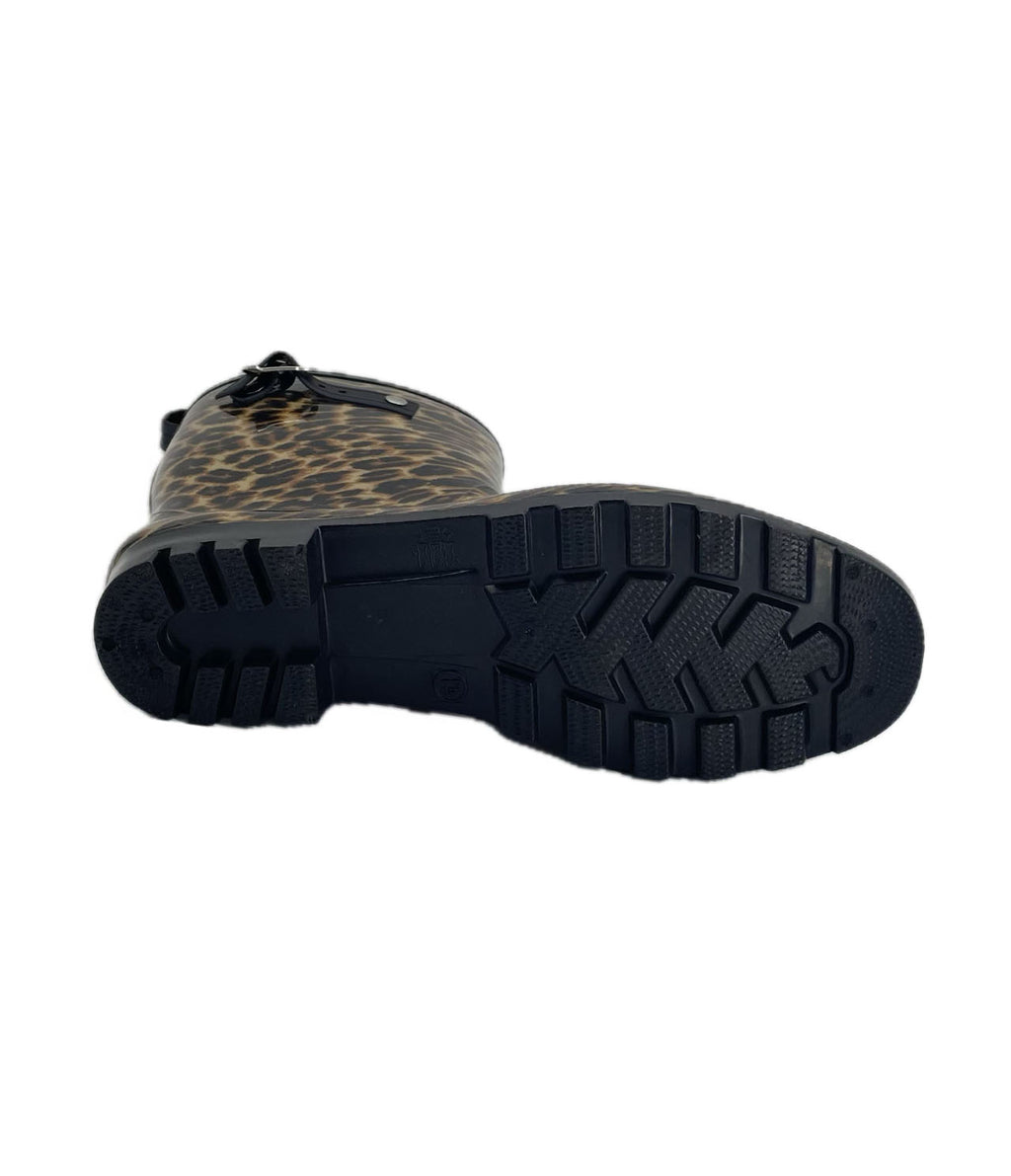 Women's rain boots with side buckle