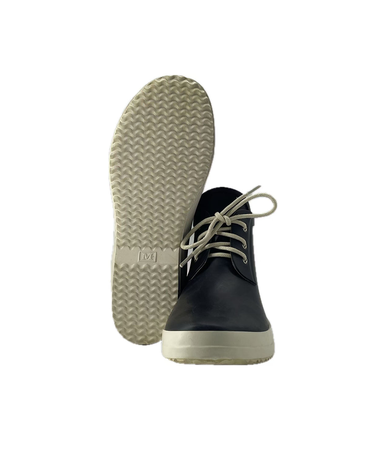 Rain boots with shoelaces