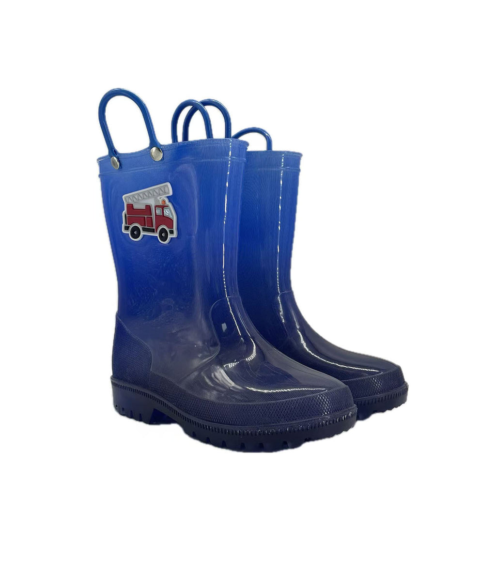 Children's rain boots with handles