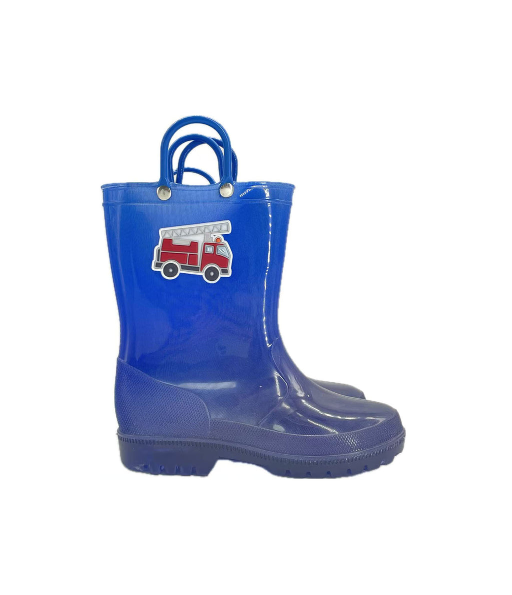 Children's rain boots with handles