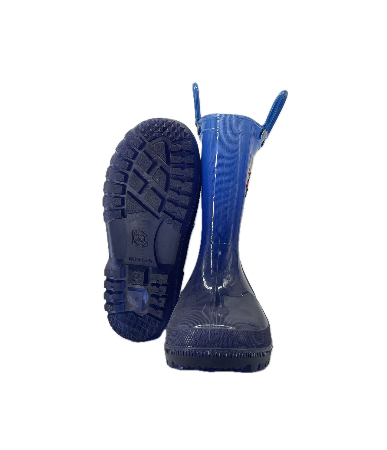 Children's rain boots with handles