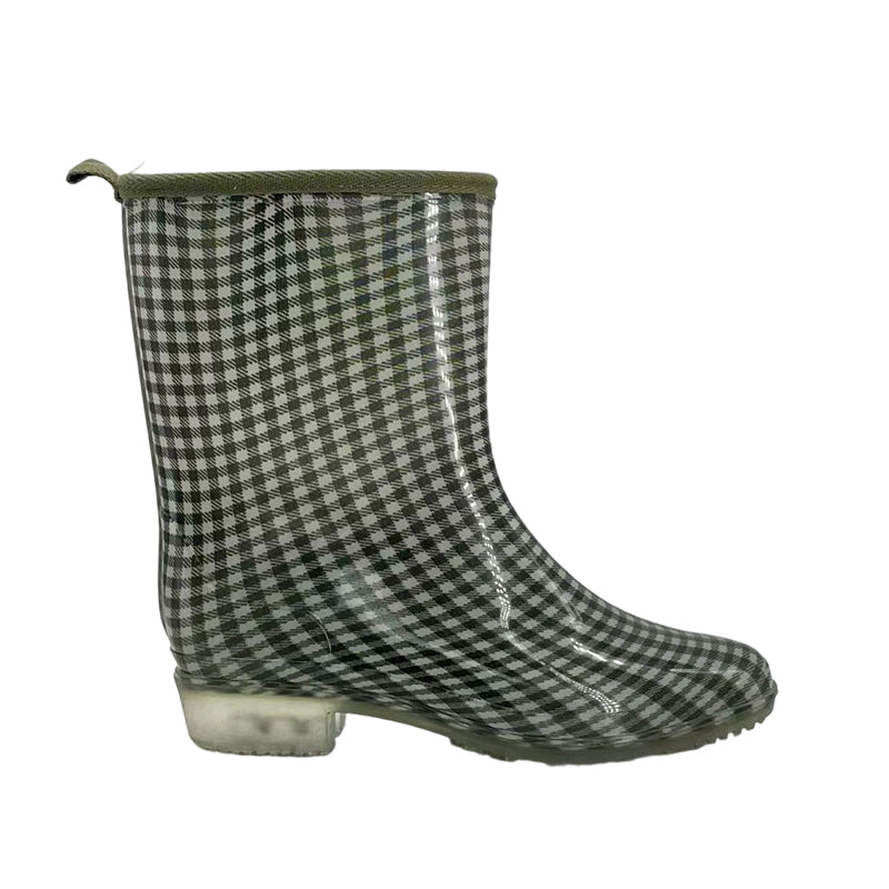 Plaid Rain Boots — Commute in Style